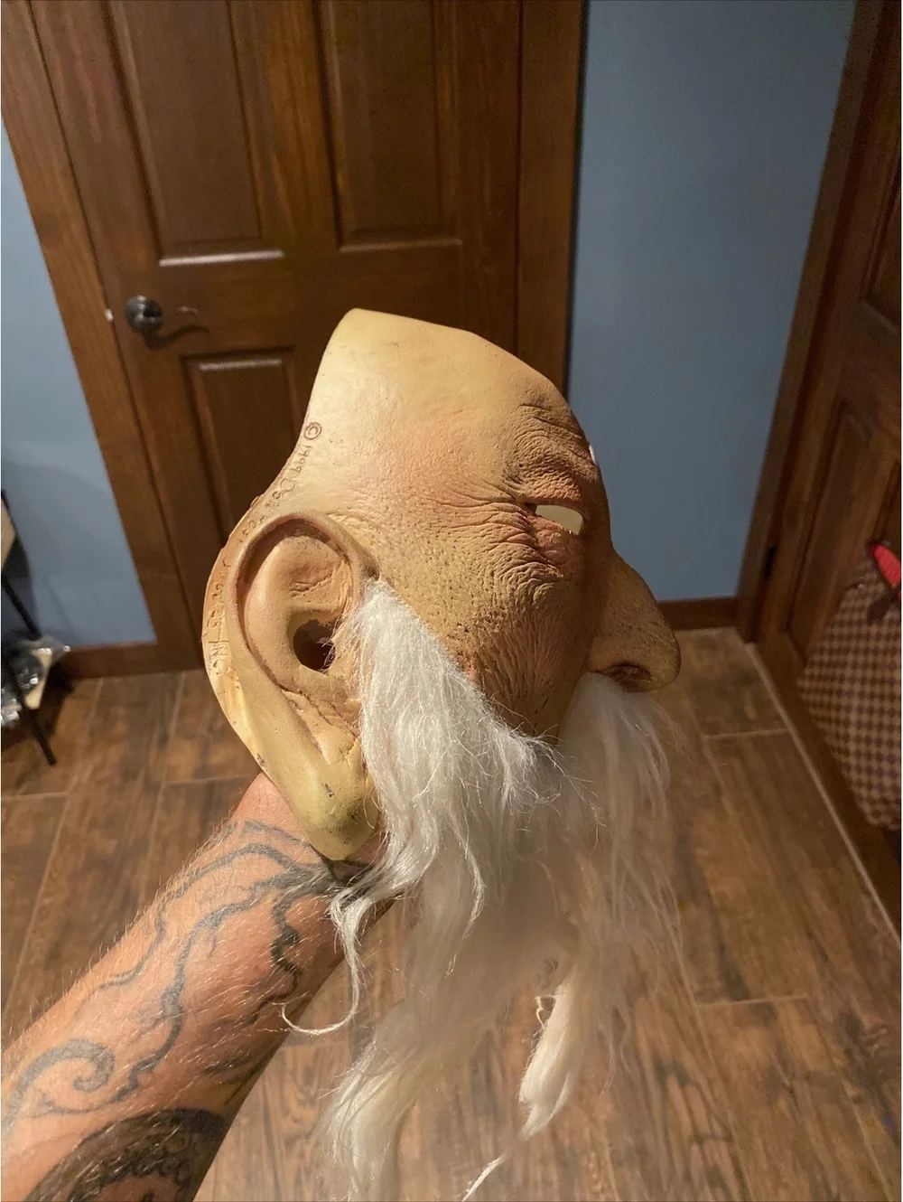 Vintage 1999 Don Post  Rubber Halloween Mask Yin Yang Master Old Man